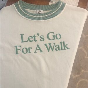 White and Green Graphic Sweatshirt